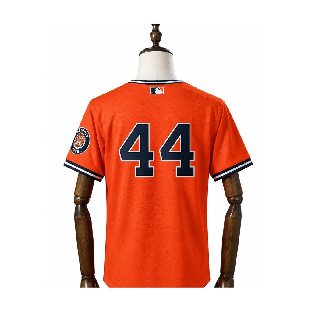 Detroit Tigers MLB – Camisa Oficial Segunda (Away) verso manequim fundo branco