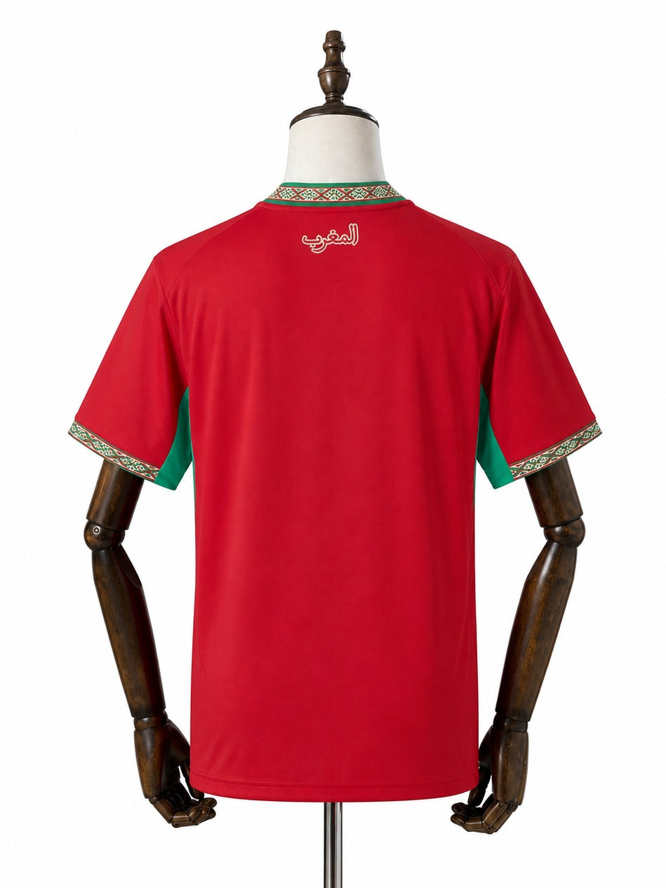 Camisa Seleção Marrocos 1 uniforme  2026 verso manequim fundo branco