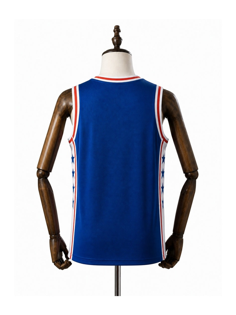 Camiseta NBA Philadelphia 76ers - 1ª Camisa (Home) verso manequim fundo branco padronizada