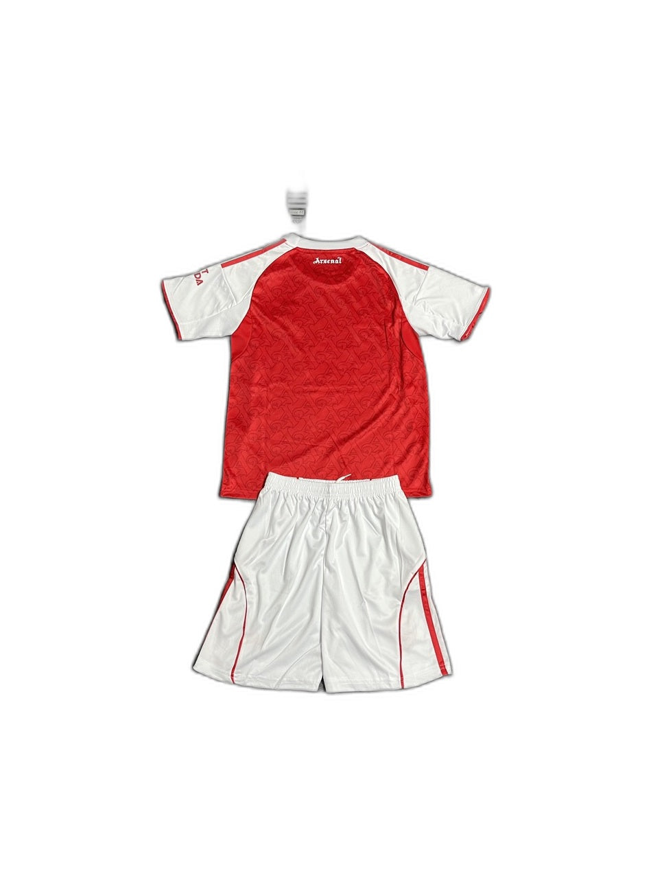 Camisa 2025-26 Arsenal Home Infantil verso fundo branco