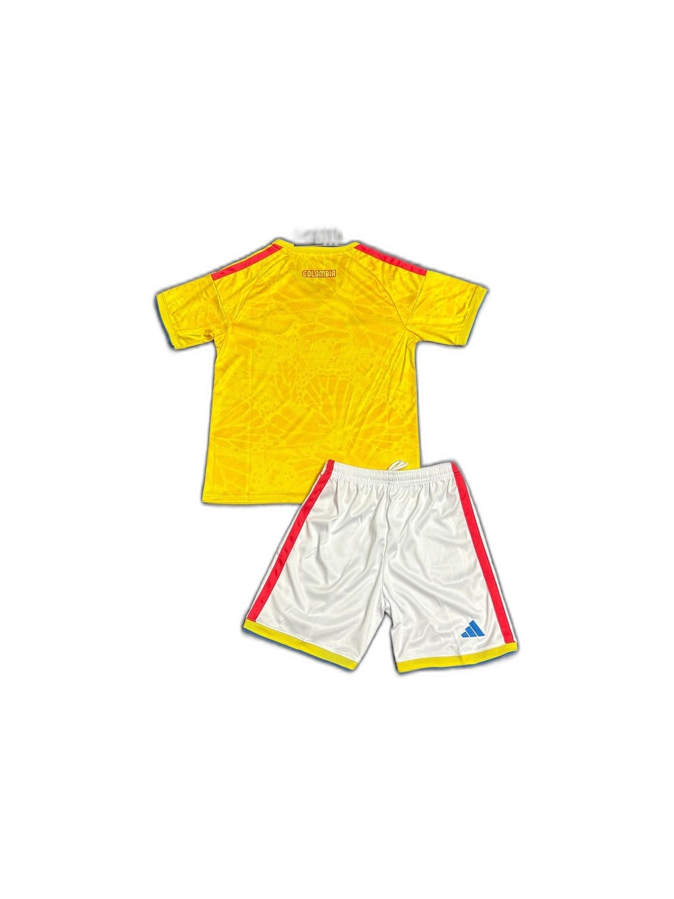 Camisa 2026 Colombia home jersey Infantil verso fundo branco