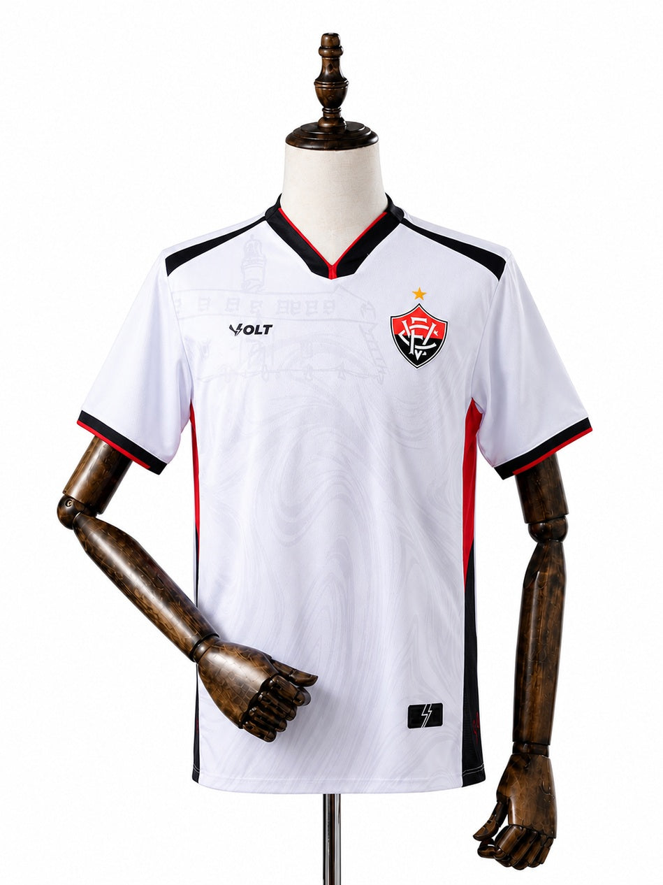 Vitória 24/25 Vitoria Away Jersey front wood mannequin white background