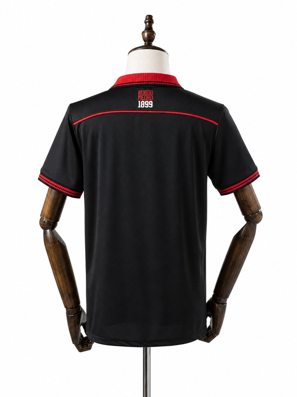 Vitória 25/26 Vitoria Third Away black Jersey back wood mannequin white background